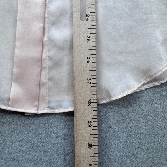 Theory Essential Buttondown Sleek 100% Silk Shirt Habotai Blush Pink Size P - Picture 6 of 11